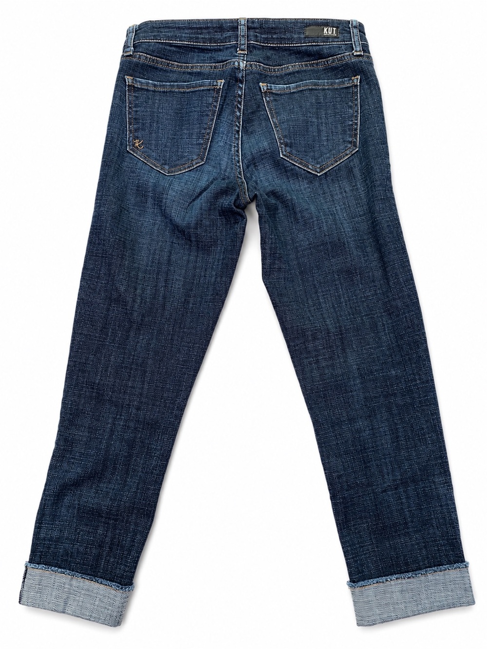 KUT from the Kloth Amy Cropped Straight Leg Women’s Cuffed Jeans Size 2 (26x24) - Picture 3 of 9